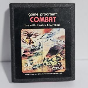 Atari 2600 Combat CX2601 Vintage 1978 Game Cartridge Launch Title Untested